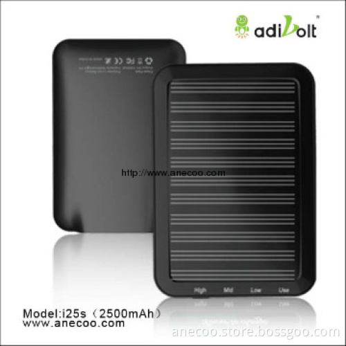 2500mAh portable solar charger